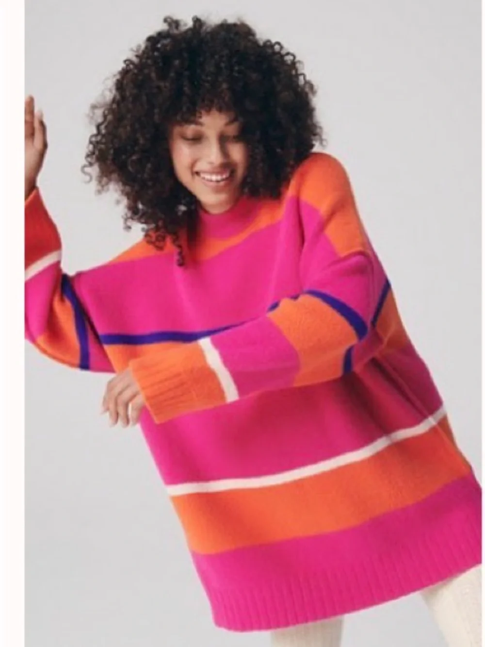 Free People Peaches Striped Women's Sweater Tunic